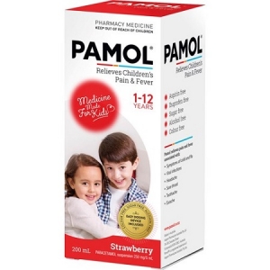 PAMOL 儿童退烧止疼药 children elixir strawberry 200ML草莓味