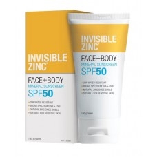 Invisible Zinc Face & Body Sunscreen SPF50 150g天然氧化锌面部身体防晒